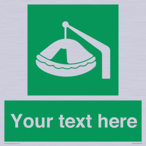 Custom sign Safe condition Davit-launched liferaft